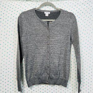 Anna Rose Heather Gray Button Up Long Sleeve Cardigan Sweater